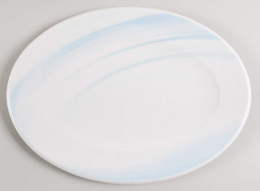 City Life Blue 14" Oval Serving Platter by Villeroy & Boch-1