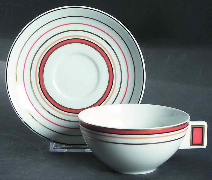 Manhattan Flat Cup & Saucer Set by Vista Alegre-1