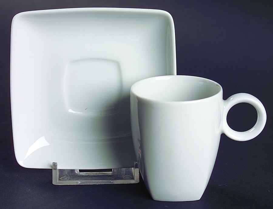 Carre Flat Demitasse Cup & Saucer Set by Vista Alegre-1