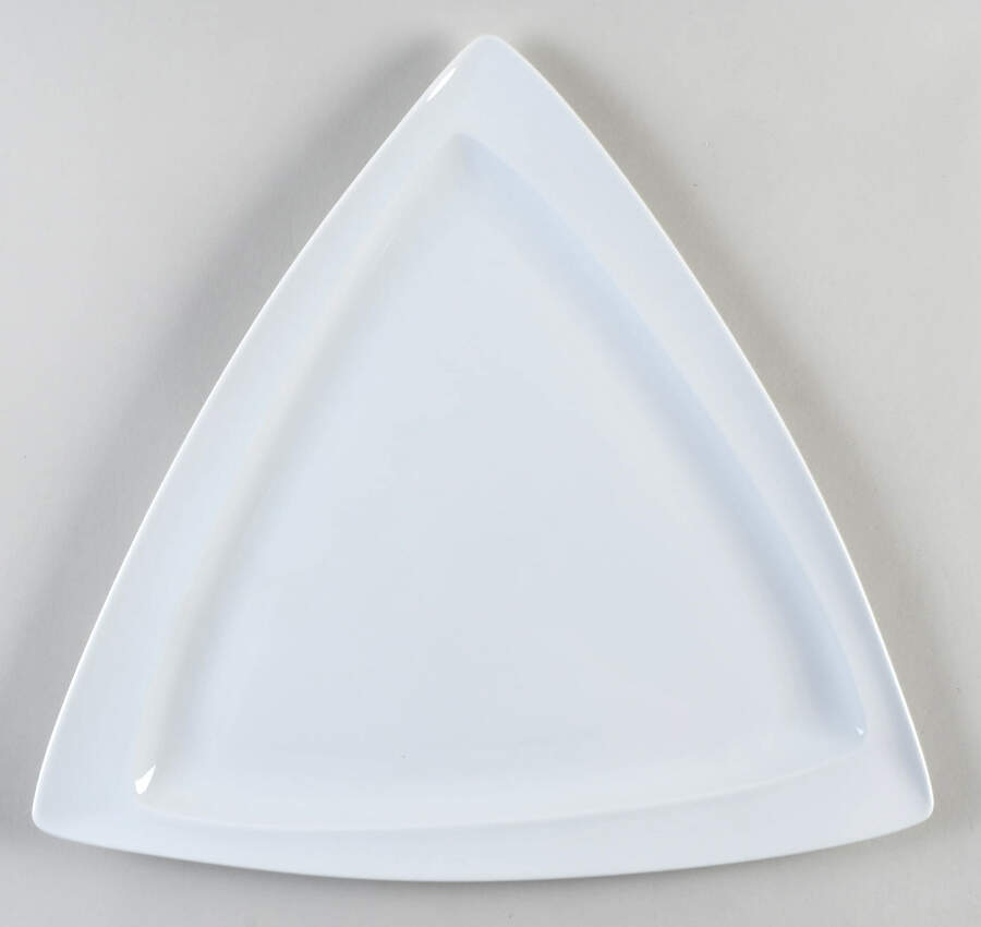 Organic White 15" Triangular Serving Platter by Vista Alegre-1