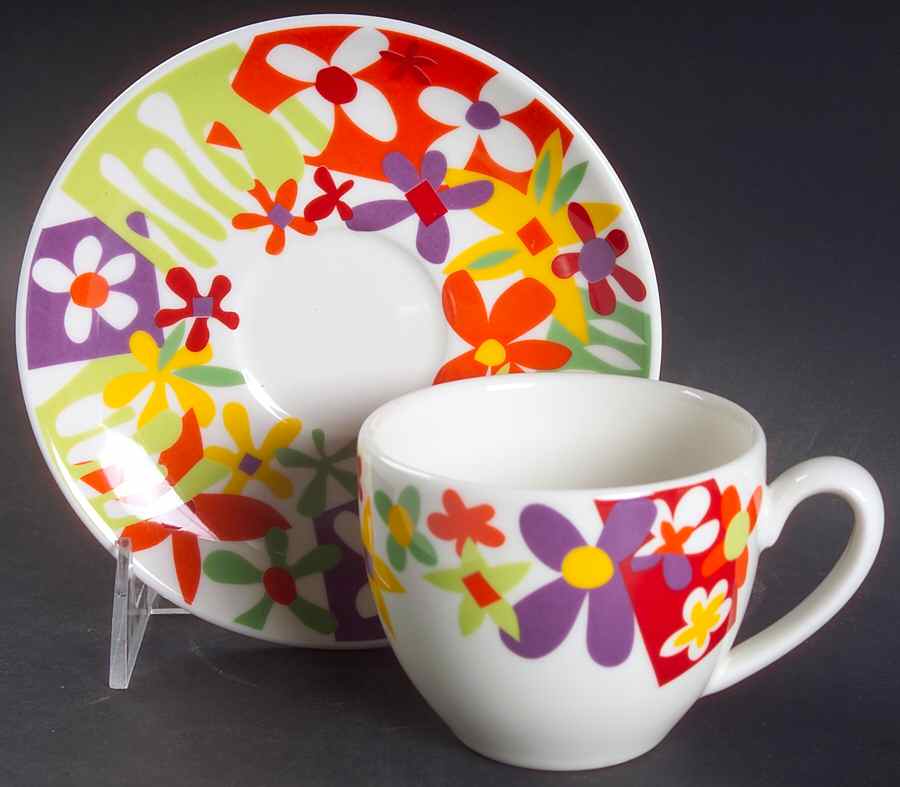 Puzzle Flat Cup & Saucer Set by Vista Alegre-1