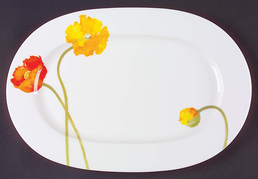 Iceland Poppies 13" Oval Serving Platter by Villeroy & Boch-1