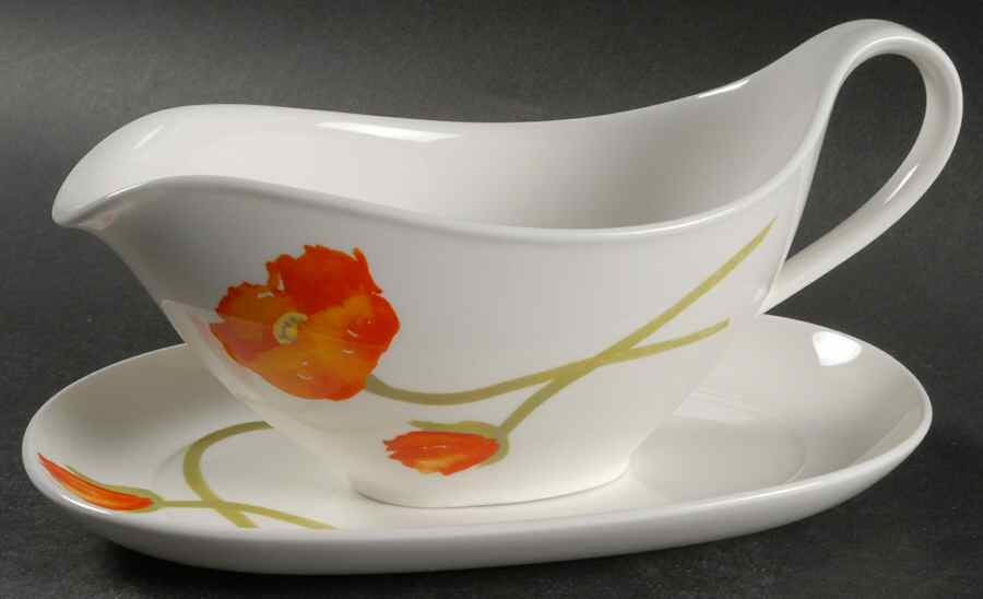 Iceland Poppies Gravy Boat & Underplate/Relish by Villeroy & Boch-1
