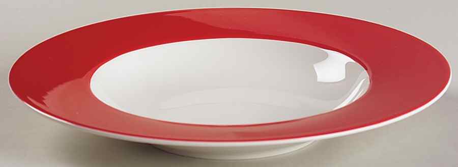 Wonderful World Red Large Rim Soup Bowl by Villeroy & Boch-1