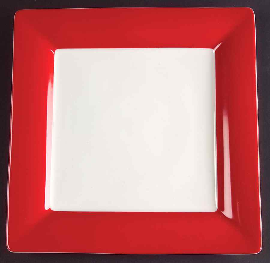 Wonderful World Red Square Dinner Plate by Villeroy & Boch-1