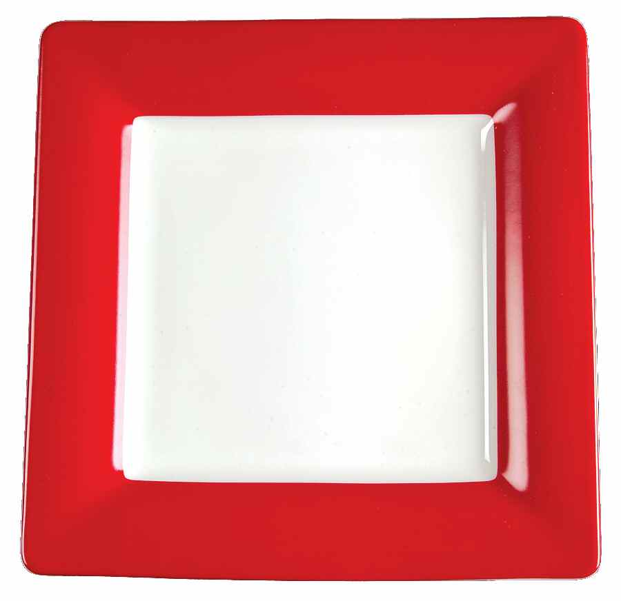 Wonderful World Red Square Salad Plate by Villeroy & Boch-1