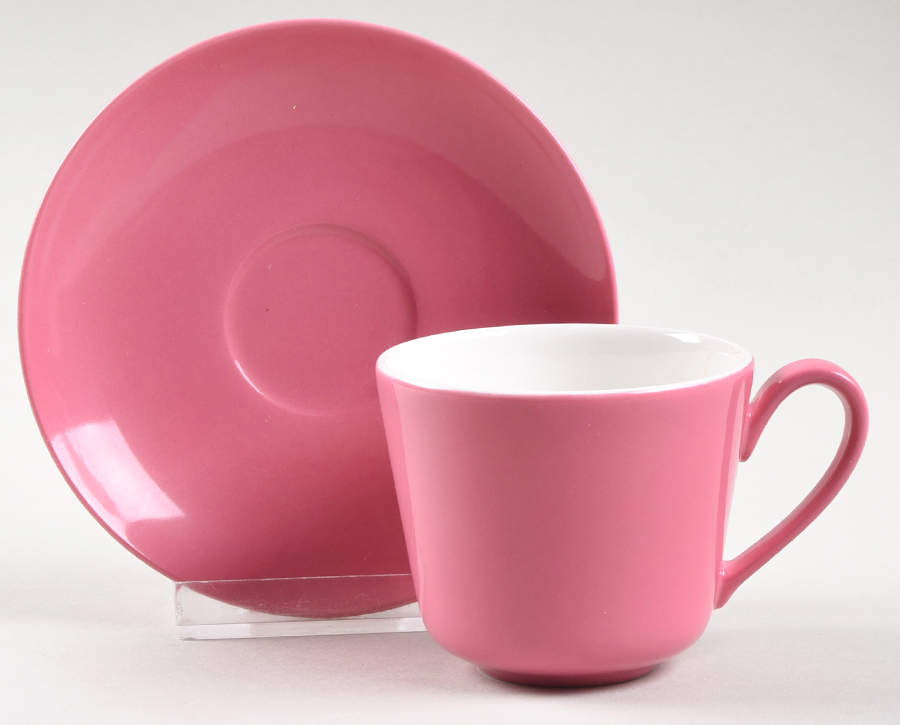 Wonderful World Pink Flat Demitasse Cup & Saucer Set by Villeroy & Boch-1