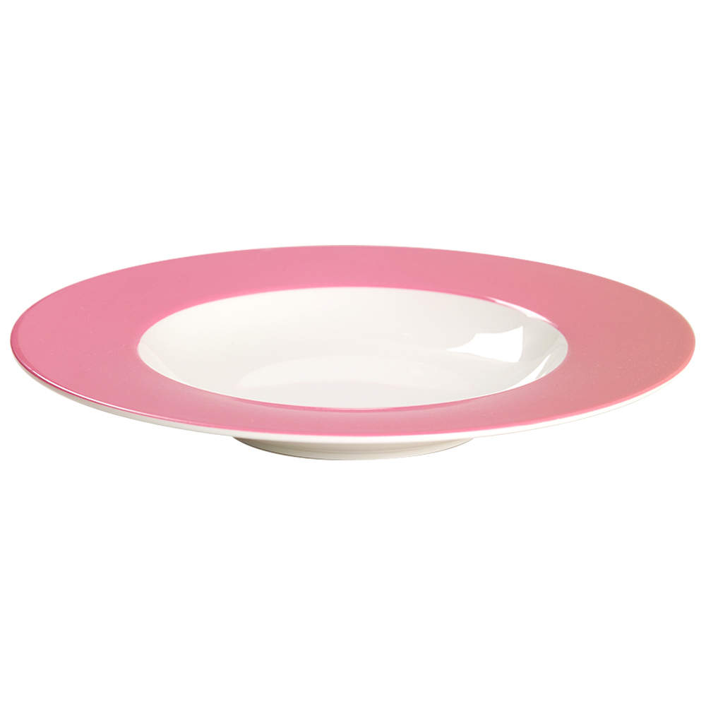 Wonderful World Pink Large Rim Soup Bowl by Villeroy & Boch-1