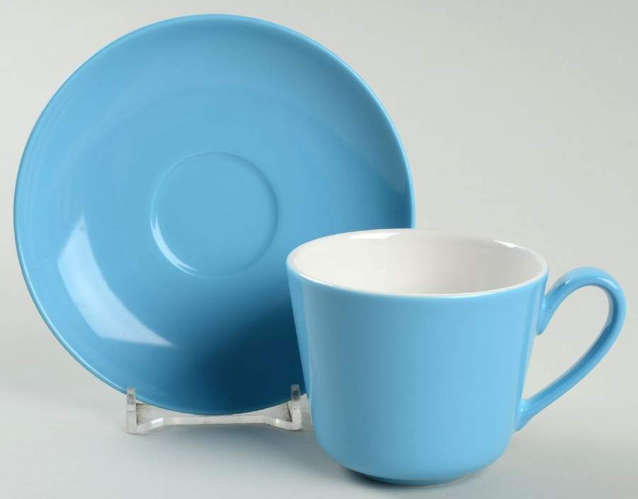 Wonderful World Blue Flat Demitasse Cup & Saucer Set by Villeroy & Boch-1
