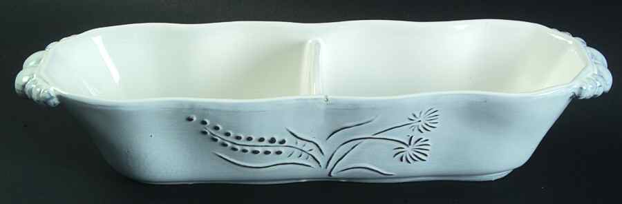 Fiori Delicati Oval Divided Server No Lid by Vietri (Italy)-1