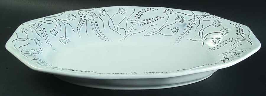 Fiori Delicati 17" Oval Serving Platter by Vietri (Italy)-1
