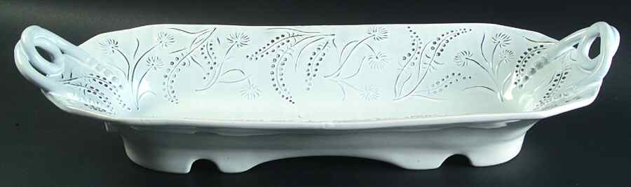 Fiori Delicati 21" Oval Handled Tray by Vietri (Italy)-1