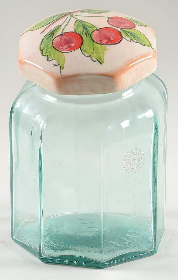 Frutta Large Glassware Storage Jar & Lid by Vietri (Italy)-1