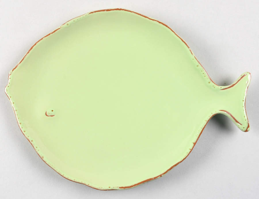 Pesce Pistachio (Green) Salad Plate by Vietri (Italy)-1