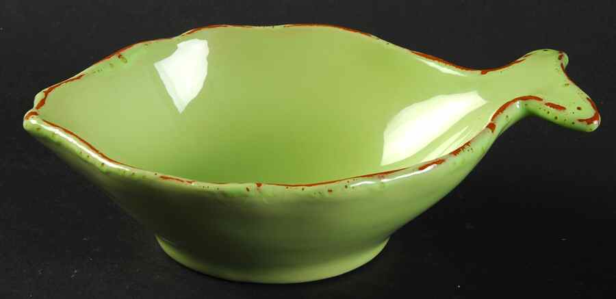 Pesce Pistachio (Green) Condiment Bowl by Vietri (Italy)-1