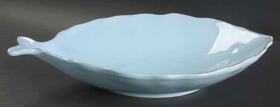 Pesce Celeste (Blue) 15" Large Oval Bowl by Vietri (Italy)-1
