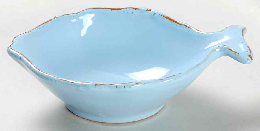 Pesce Celeste (Blue) Condiment Bowl by Vietri (Italy)-1