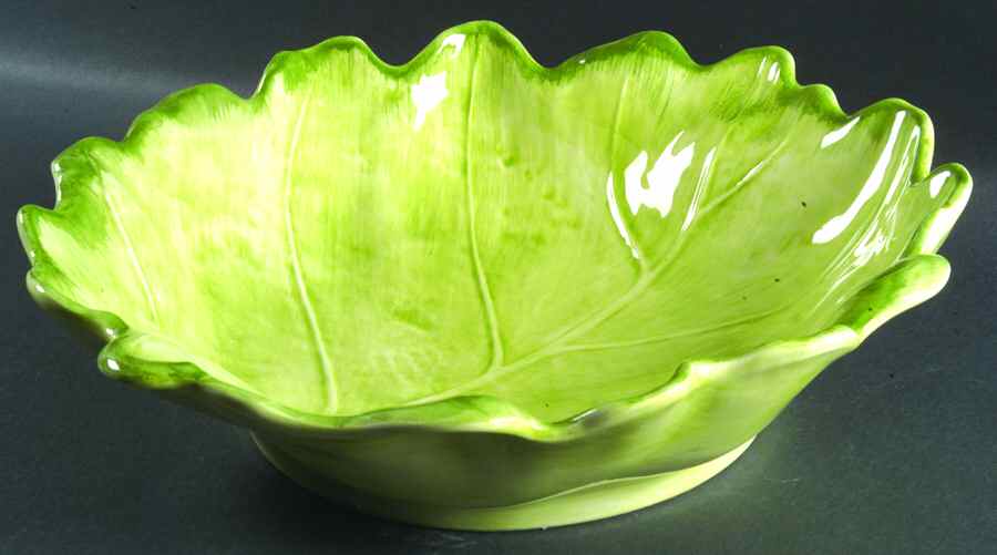 Scolpita 14" Leaf Bowl by Vietri (Italy)-1