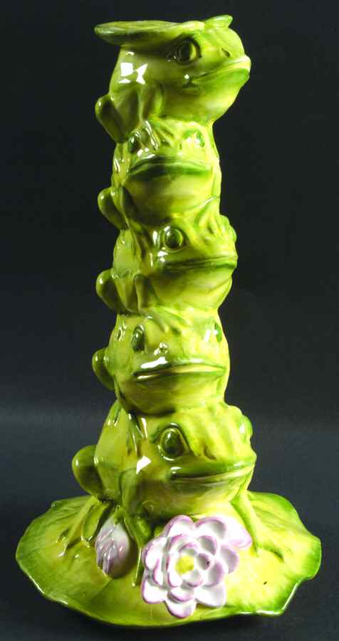 Water Garden Figural Candlestick by Vietri (Italy)-1