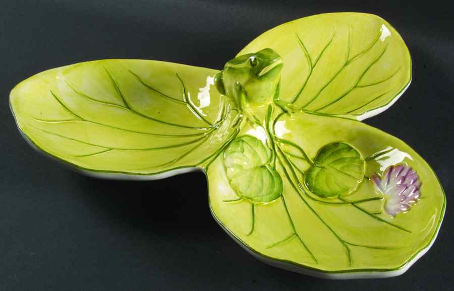 Water Garden 3-Part Relish by Vietri (Italy)-1