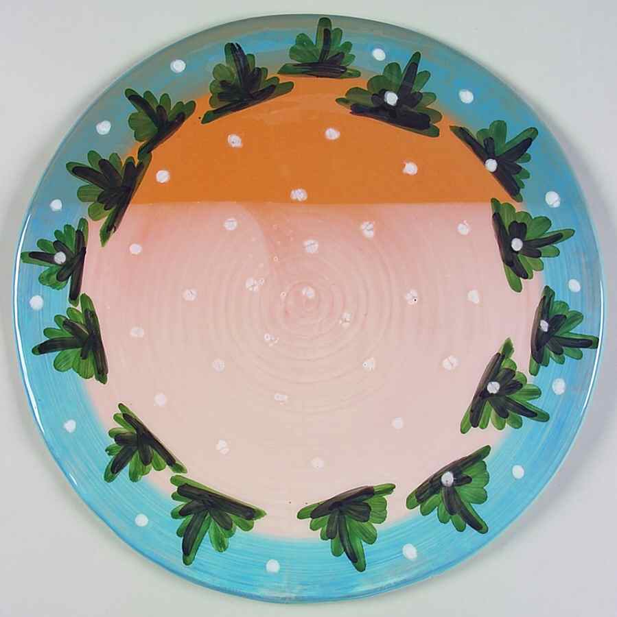 Ricordi 13" Chop Plate (Round Platter) by Vietri (Italy)-1
