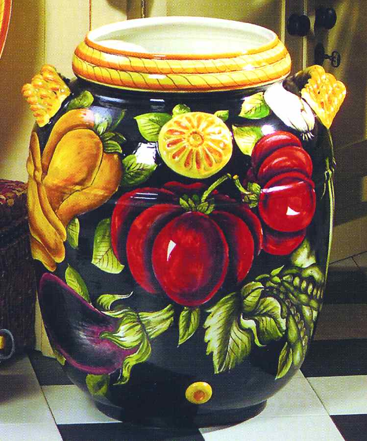 Grand Vegetables Umbrella Stand by Vietri (Italy)-1