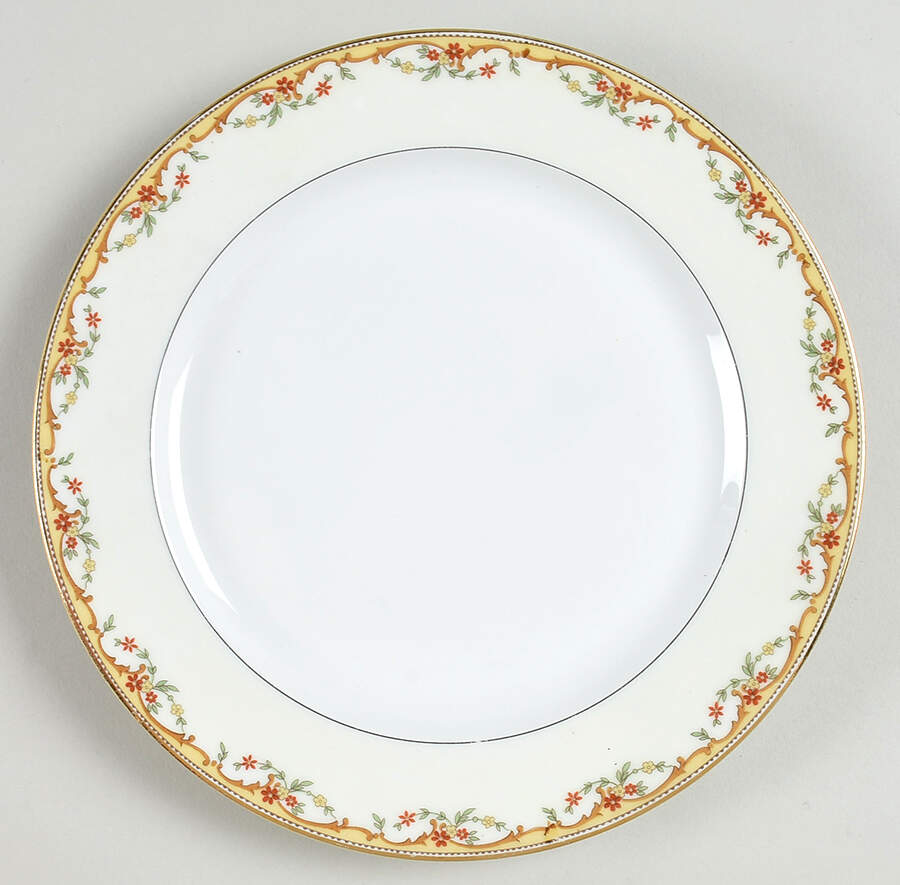 Meuse, The (Yellow, Verge) Luncheon Plate by Vignaud-1