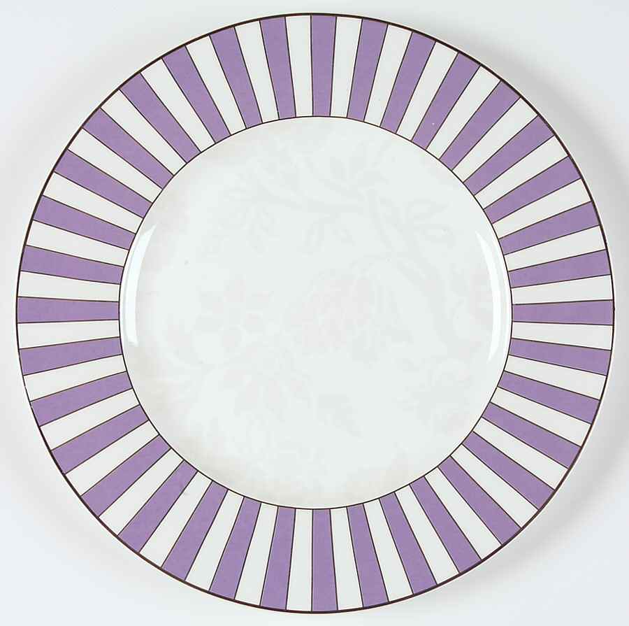Damson Stripe Luncheon Plate by Villeroy & Boch-1