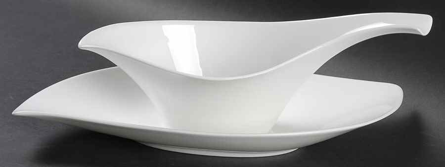 New Wave Premium Gravy Boat & Underplate/Relish by Villeroy & Boch-1