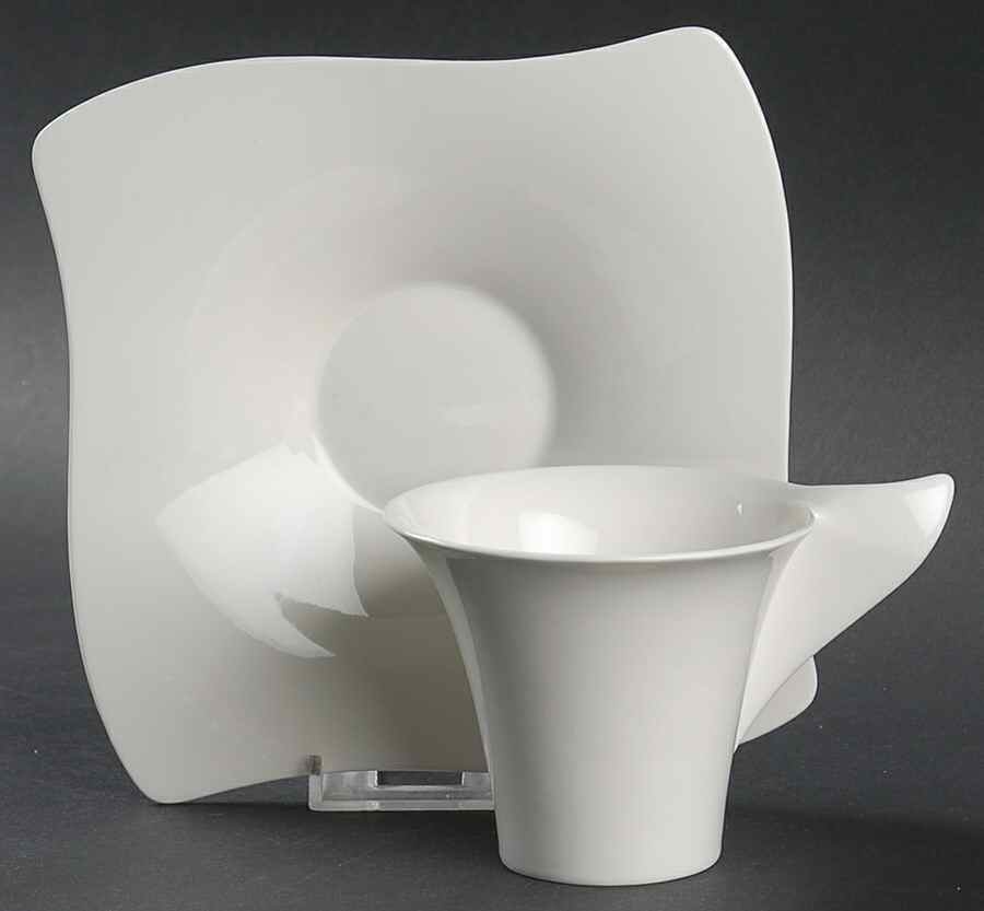 New Wave Premium Flat Cup & Saucer Set by Villeroy & Boch-1