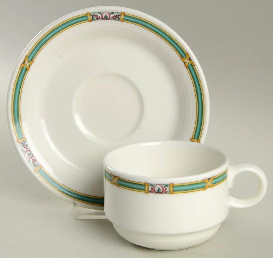 Hotel Orofino (Adriana) Flat Cup & Saucer Set by Villeroy & Boch-1