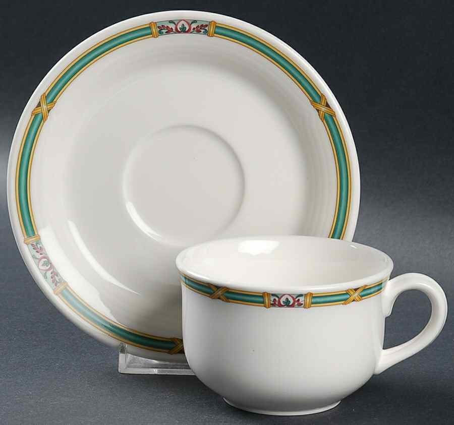 Hotel Orofino (Adriana) Flat Cup & Saucer Set by Villeroy & Boch-1