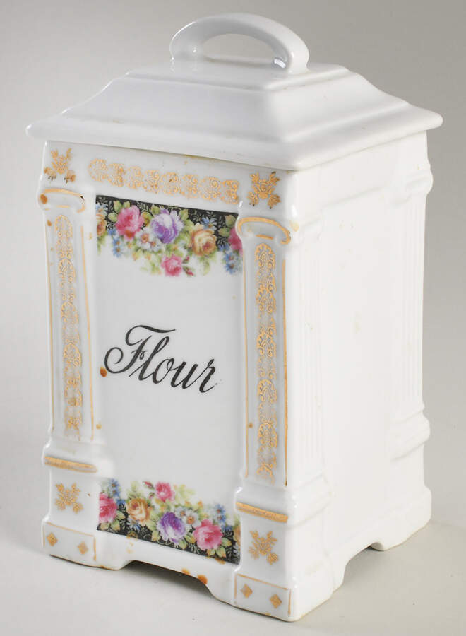 241 Flour Canister & Lid by Victoria (Czech)-1
