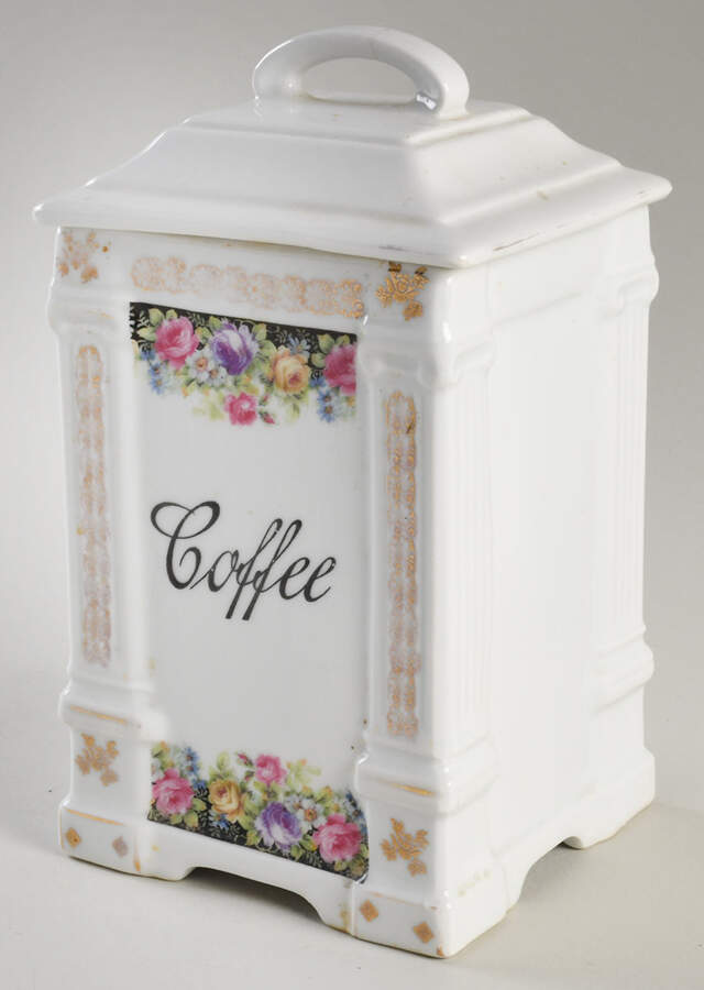 241 Coffee Canister & Lid by Victoria (Czech)-1