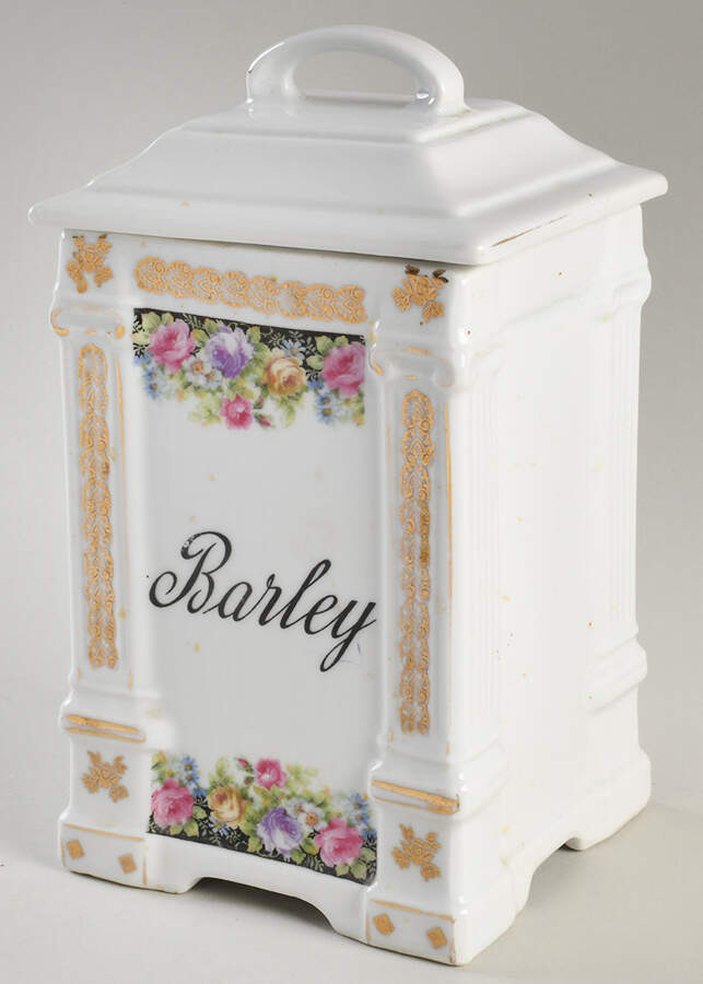 241 Barley Canister & Lid by Victoria (Czech)-1