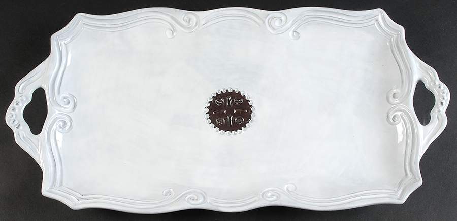 Incanto 19" Rectangular Handled Serving Platter by Vietri (Italy)-1