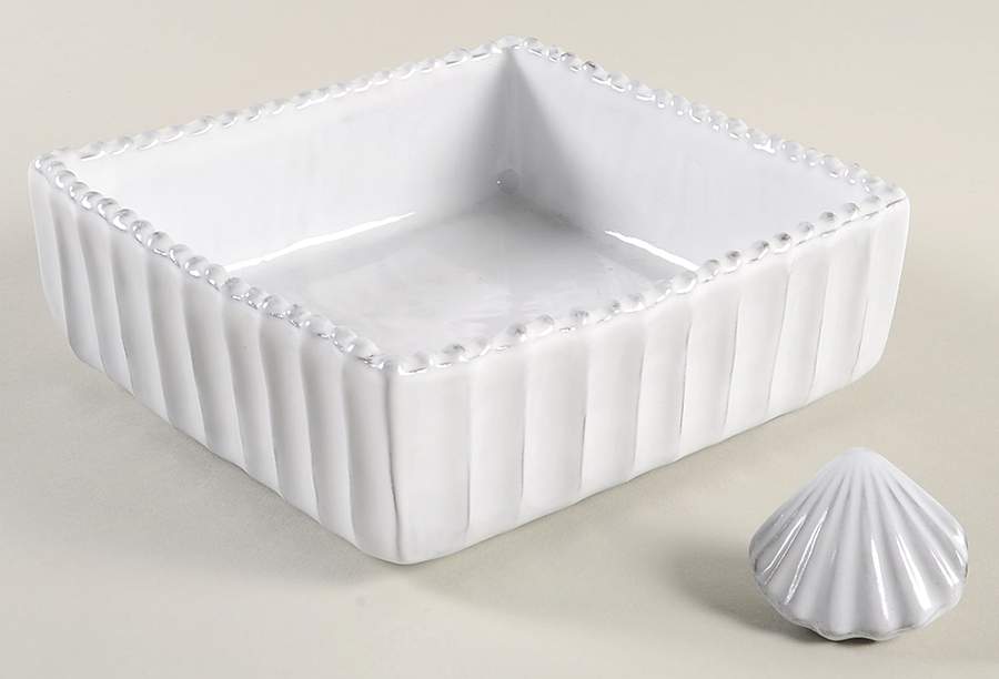 Incanto Napkin Holder W/Napkin Weight by Vietri (Italy)-1
