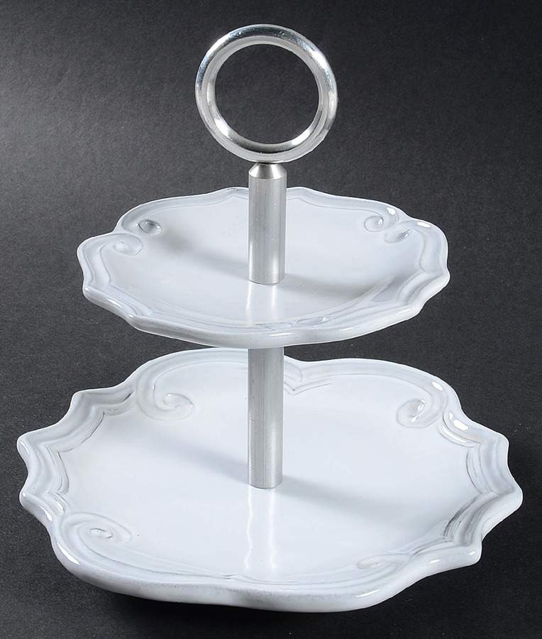 Incanto 2 Tiered Serving Tray by Vietri (Italy)-1