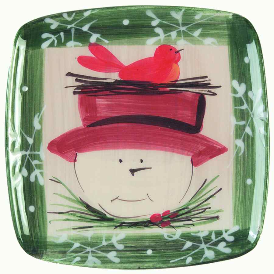 Snow Day Canape Plate by Vietri (Italy)-1