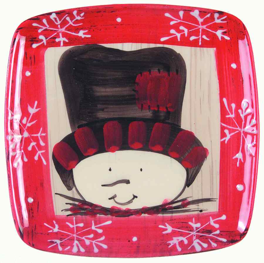 Snow Day Canape Plate by Vietri (Italy)-1