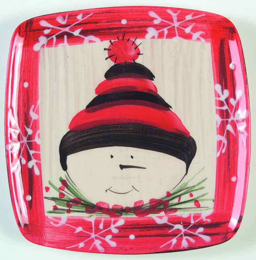 Snow Day Canape Plate by Vietri (Italy)-1