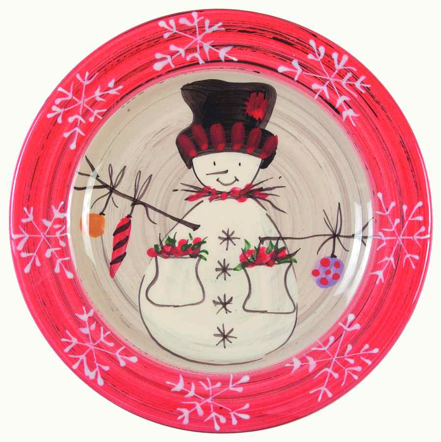 Snow Day Salad Plate by Vietri (Italy)-1