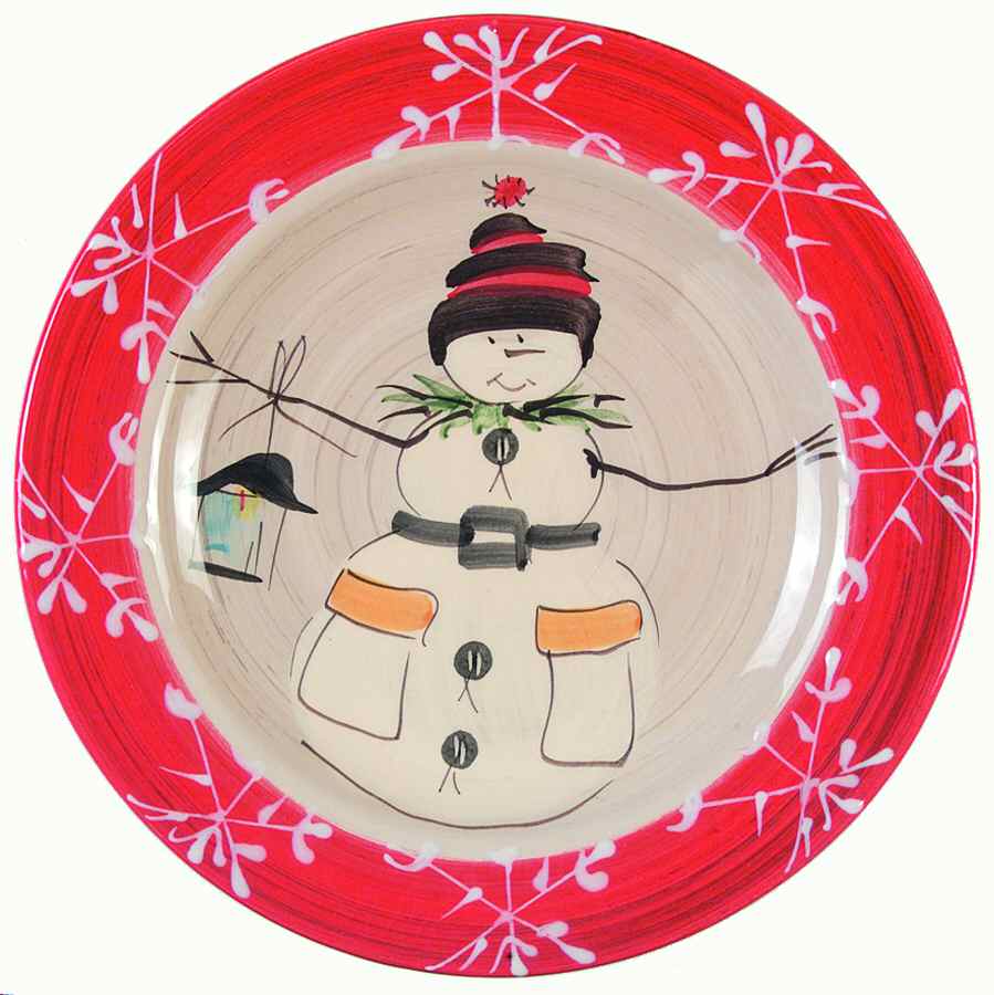 Snow Day Salad Plate by Vietri (Italy)-1