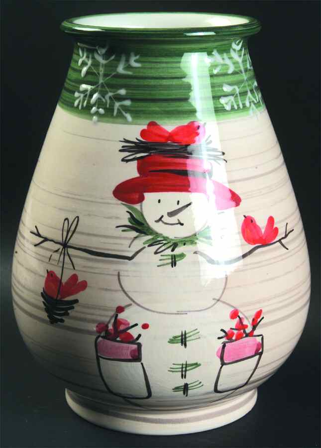 Snow Day 9" Vase by Vietri (Italy)-1