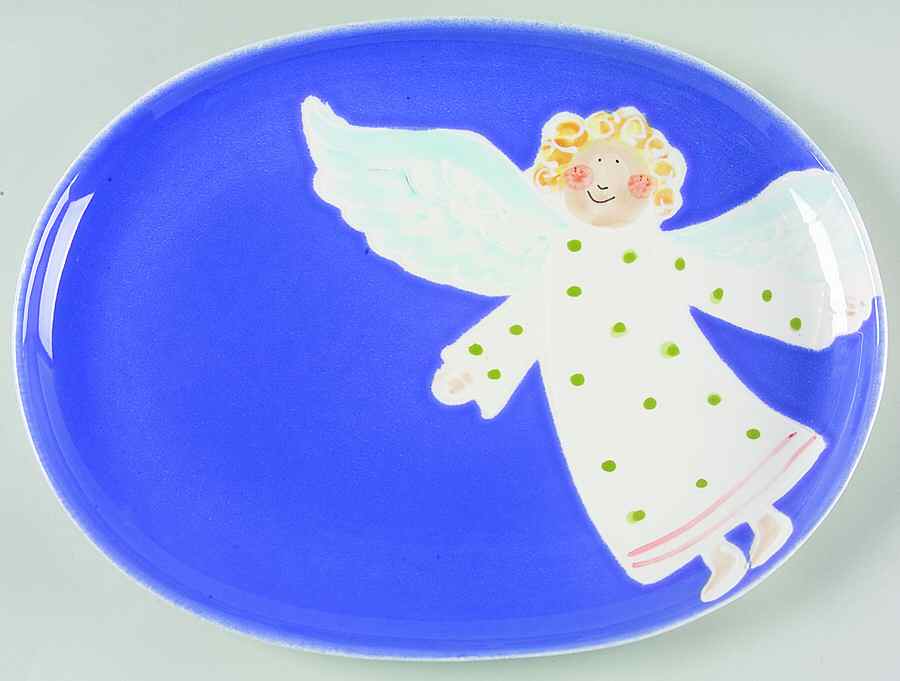 Angels 11" Oval Serving Platter by Vietri (Italy)-1