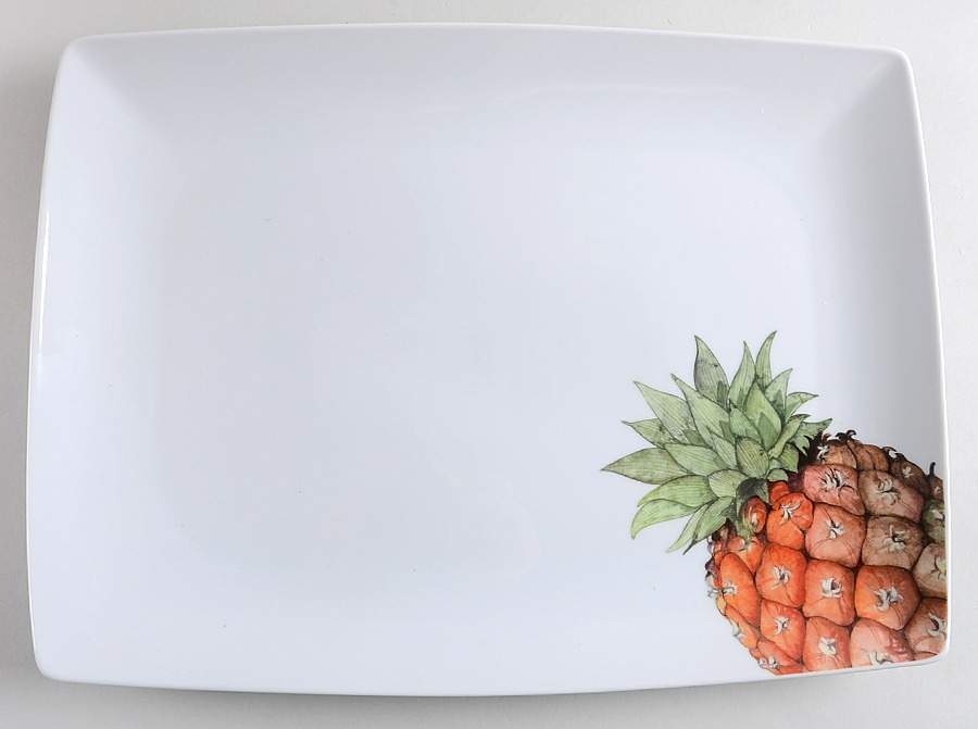 Tropics Pineapple 15" Rectangular Serving Platter by Vista Alegre-1