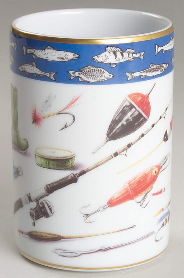 Sport Fishing Pencil/Pen Holder/Cup by Vista Alegre-1
