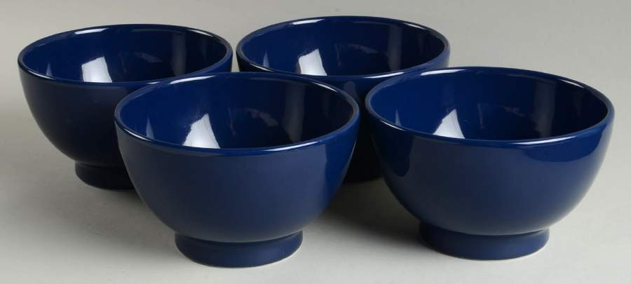 Impact Oxford Blue Footed 5" Bowl - Set of 4 by Vista Alegre-1