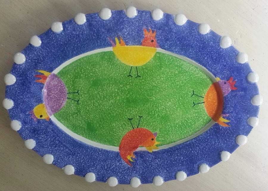 VIE44 12" Oval Serving Platter by Vietri (Italy)-1