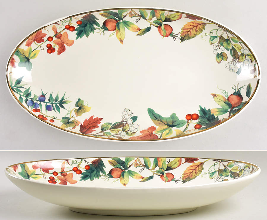 Vivaldi 19" Oval Serving Platter by VARM Ceramica (Italy)-1